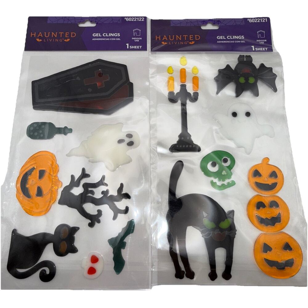 Halloween Gel Window Clings 2 Pack From Haunted Living Holiday Fun!